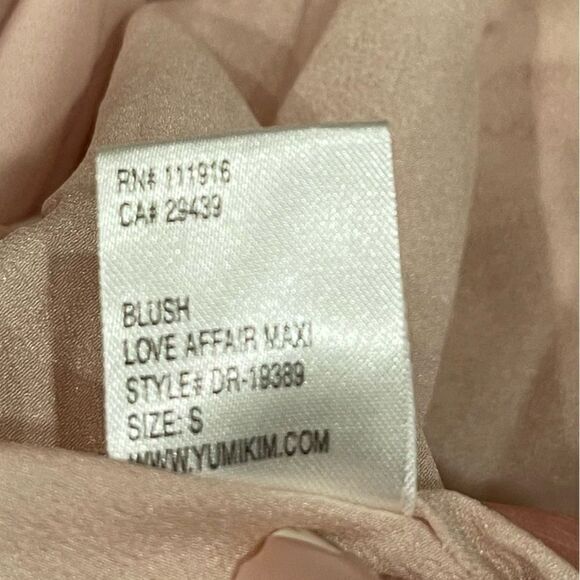 Yumi Kim Love Affair Long Sleeves Maxi Dress in Blush.Size S - Picture 13 of 16